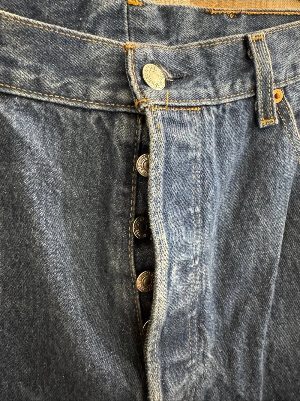 Levi's 501 Relaxed-Fit Indigo Blue Denim Jeans